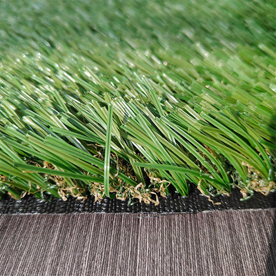 40mm 14600 Dtex Landscaping ψεύτικο τεχνητό πράσινο γκαζόν με τρύπες αποχέτευσης και PU προσκόλληση