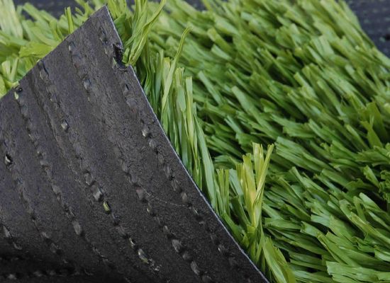 Πράσινο ποδόσφαιρο Τεχνητό γκαζόν Dtex 11200 με CPP+LENO υποστήριξη και SBR Latex επίστρωση χαμηλή συντήρηση